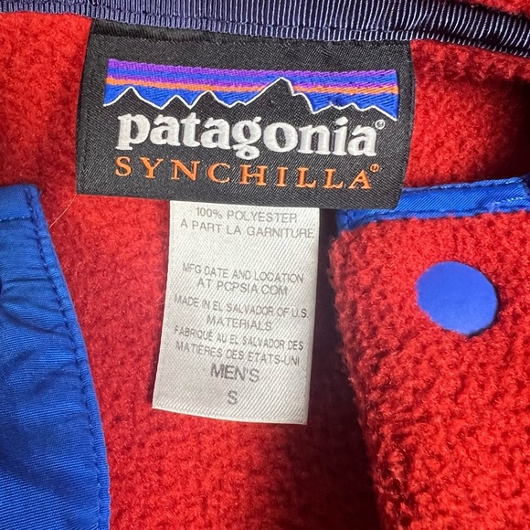 Patagonia Fleece Mens Small Synchilla Snap-T Vintage Y2K 90s Pullover Rare USA - Picture 6 of 8